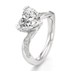 Thumbnail Image 4 of J'Lure Heart Brilliant-Cut Lab-Grown Diamond Bypass Engagement Ring 3-1/4 ct tw 18K White Gold
