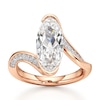 Thumbnail Image 1 of J'Lure Moval Old-Cut Lab-Grown Diamond Bypass Engagement Ring 3-1/3 ct tw 18K Rose Gold