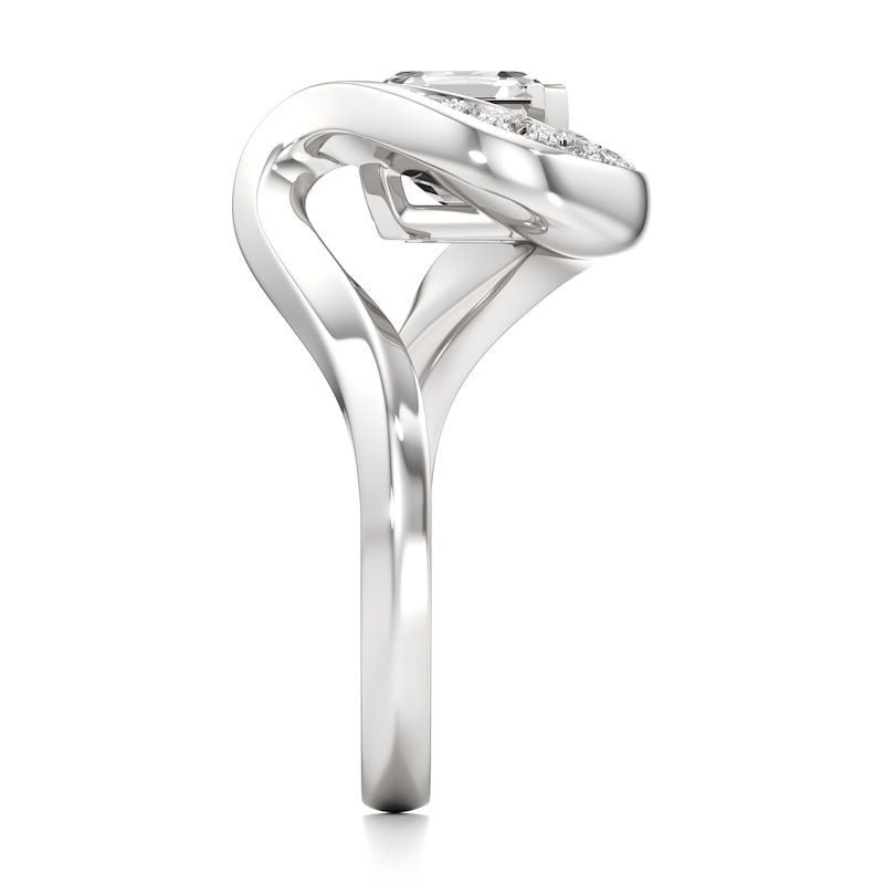 Main Image 3 of J'Lure Square-Emerald Step-Cut Lab-Grown Diamond Engagement Ring 2 ct tw 18K White Gold