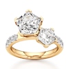 Thumbnail Image 1 of J'Lure Pentagon Brilliant-Cut Two-Stone Lab-Grown Diamond Engagement Ring 4-1/2 ct tw 18K Yellow Gold