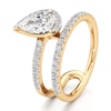 Thumbnail Image 4 of J'Lure Pear Step-Cut Lab-Grown Diamond Spiral Engagement Ring 1-3/8 ct tw 18K Yellow Gold