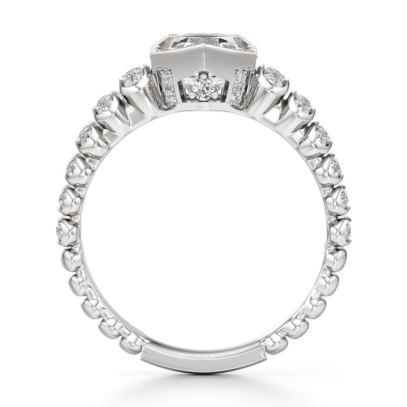 Main Image 2 of J'Lure Hexagon Step-Cut Lab-Grown Diamond Engagement Ring 2-3/8 ct tw 18K White Gold