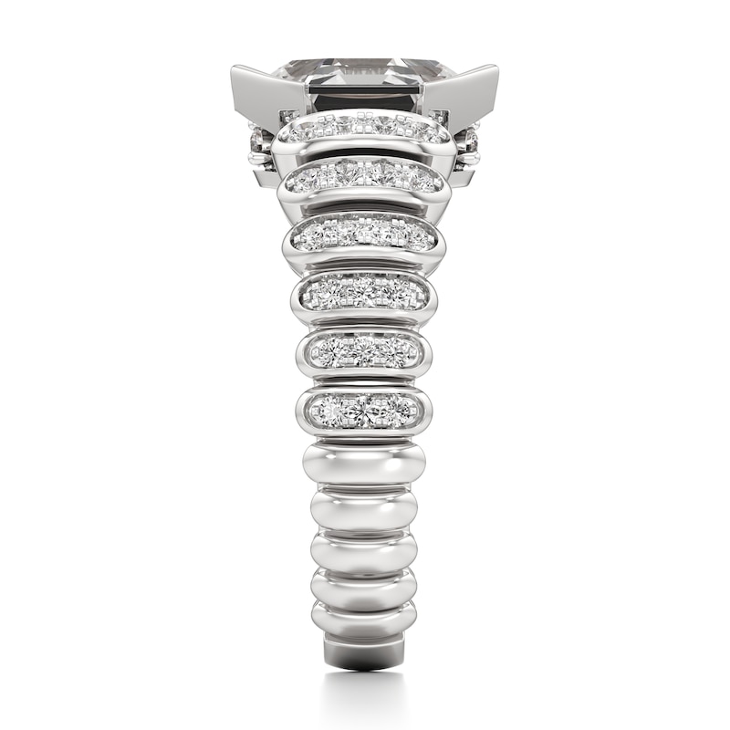 Main Image 3 of J'Lure Hexagon Step-Cut Lab-Grown Diamond Engagement Ring 2-3/8 ct tw 18K White Gold