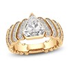Thumbnail Image 1 of J'Lure Shield Step-Cut Lab-Grown Diamond Engagement Ring 2-1/2 ct tw 18K Yellow Gold
