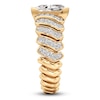 Thumbnail Image 3 of J'Lure Shield Step-Cut Lab-Grown Diamond Engagement Ring 2-1/2 ct tw 18K Yellow Gold