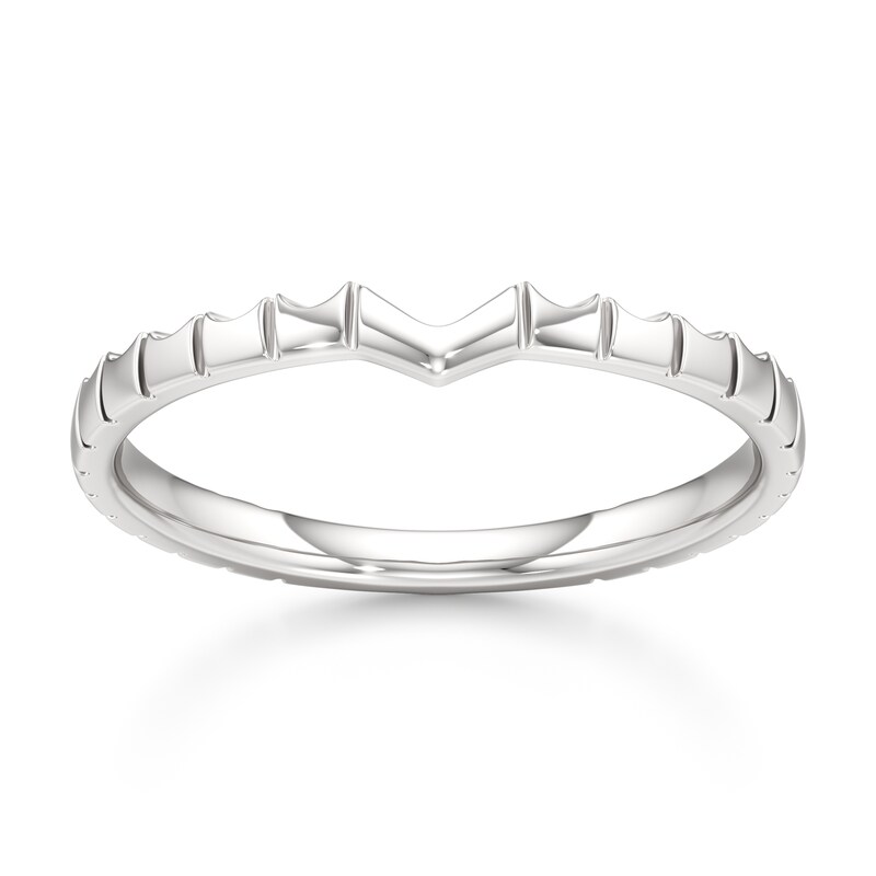 Main Image 1 of J'Lure Contour Wedding Band 18K White Gold