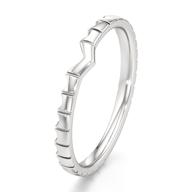 Main Image 4 of J'Lure Contour Wedding Band 18K White Gold