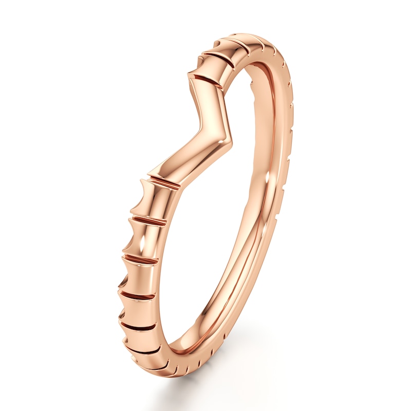 Main Image 4 of J'Lure Contour Wedding Band 18K Rose Gold