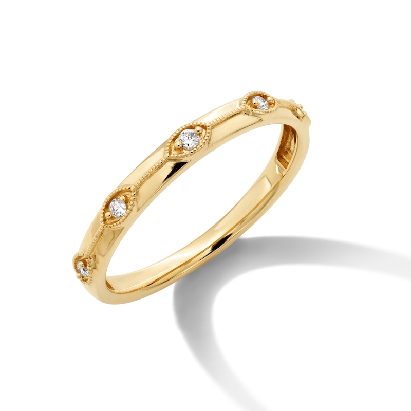 Main Image 6 of Lab-Grown Diamond Anniversary Ring Three-Piece Gift Set 1/4 ct tw 14K Yellow Gold