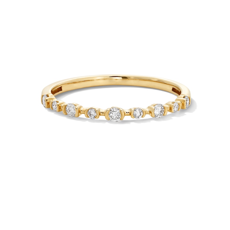 Main Image 7 of Lab-Grown Diamond Anniversary Ring Three-Piece Gift Set 1/4 ct tw 14K Yellow Gold