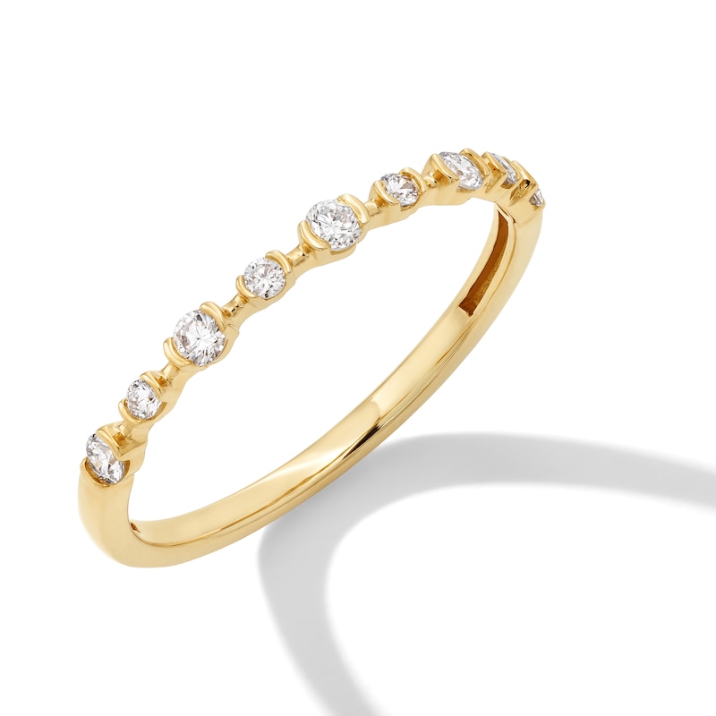 Main Image 8 of Lab-Grown Diamond Anniversary Ring Three-Piece Gift Set 1/4 ct tw 14K Yellow Gold