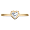 Thumbnail Image 3 of Heart-Shaped Lab-Grown Diamond Bezel-Set Solitaire Ring 1/2 ct tw 14K Yellow Gold (SI2/F)