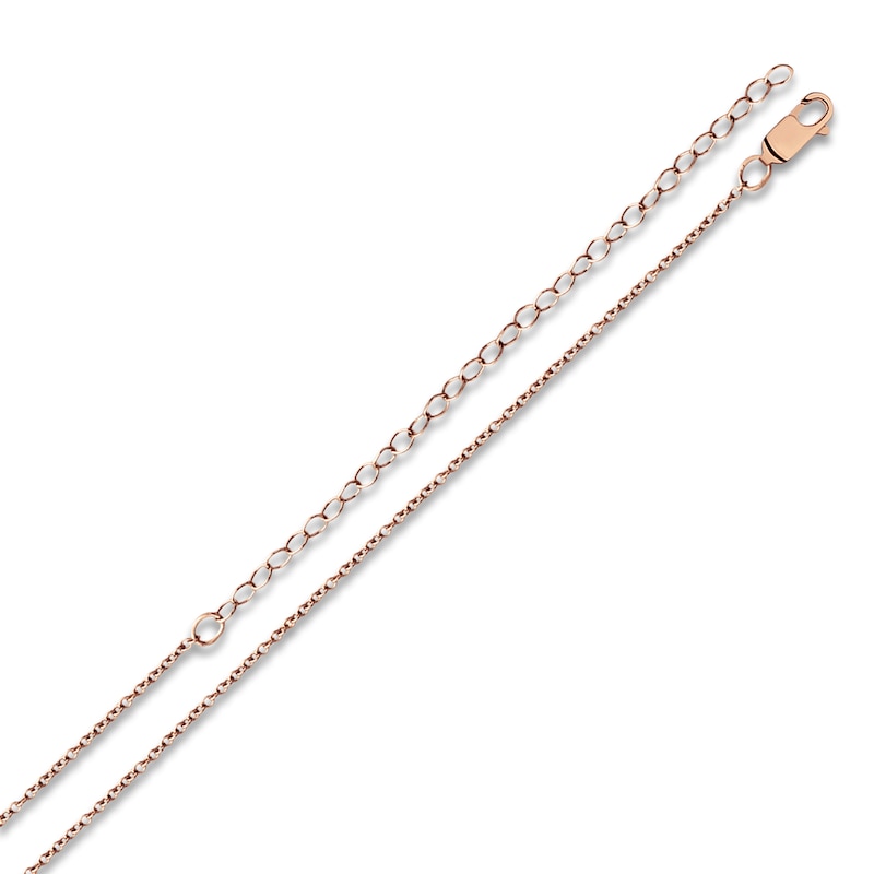Main Image 3 of Engravable Name Bar Necklace with Heart Cutout 14K Rose Gold-Plated Sterling Silver 18"