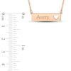 Thumbnail Image 4 of Engravable Name Bar Necklace with Heart Cutout 14K Rose Gold-Plated Sterling Silver 18"