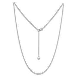 Adjustable Wheat Chain Necklace 1.3mm Solid Sterling Silver 24"
