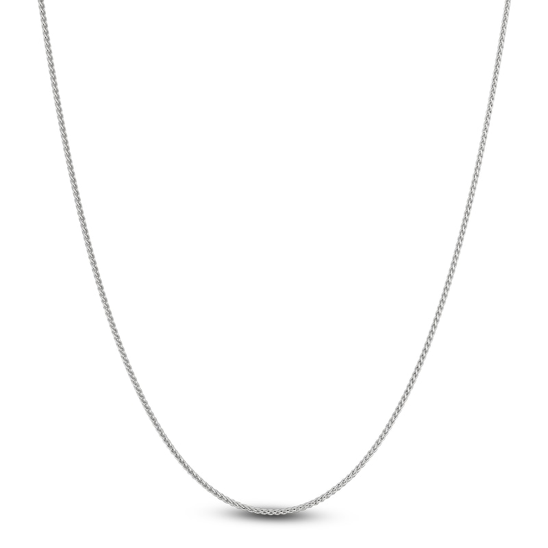 Main Image 2 of Adjustable Wheat Chain Necklace 1.3mm Solid Sterling Silver 24"
