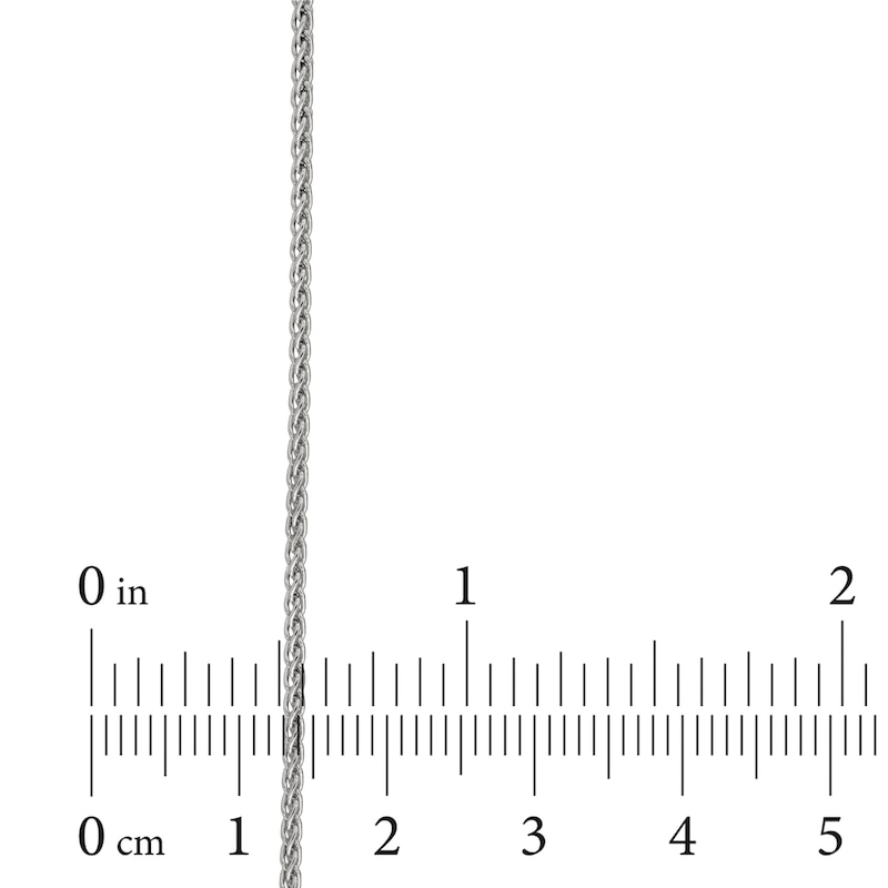 Main Image 3 of Adjustable Wheat Chain Necklace 1.3mm Solid Sterling Silver 24"