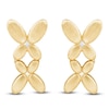Thumbnail Image 3 of Butterfly Mirrored Drop Earrings 14K Yellow Gold