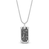 Thumbnail Image 1 of Men's Embossed Diamond Dog Tag Necklace 1/20 ct tw Sterling Silver 24"