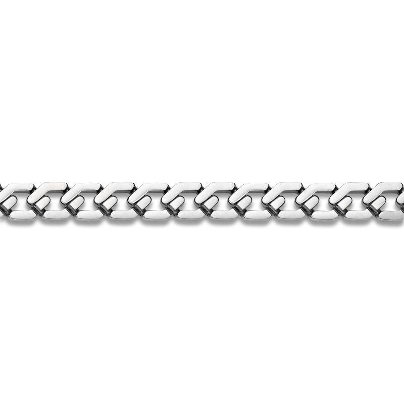 Main Image 2 of Men's Hexagon Link Chain Necklace 10mm Stainless Steel 24"
