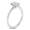 Thumbnail Image 2 of Certified Oval-Cut Diamond Solitaire Engagement Ring 1 ct tw 14K White Gold (I1/I)