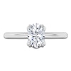 Thumbnail Image 3 of Certified Oval-Cut Diamond Solitaire Engagement Ring 1 ct tw 14K White Gold (I1/I)
