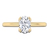 Thumbnail Image 3 of Certified Oval-Cut Diamond Solitaire Engagement Ring 1 ct tw 14K Yellow Gold (I1/I)