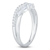 Thumbnail Image 2 of Certified Round & Marquise-Cut Chevron Wedding Band 1/2 ct tw 14K White Gold
