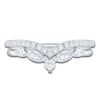 Thumbnail Image 3 of Certified Round & Marquise-Cut Chevron Wedding Band 1/2 ct tw 14K White Gold