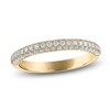 Thumbnail Image 1 of Vera Wang VOW Lab-Grown Diamond Pavé Wedding Band 1/2 ct tw 14K Yellow Gold