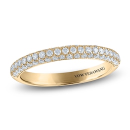 Vera Wang VOW Lab-Grown Diamond Pavé Wedding Band 1/2 ct tw 14K Yellow Gold