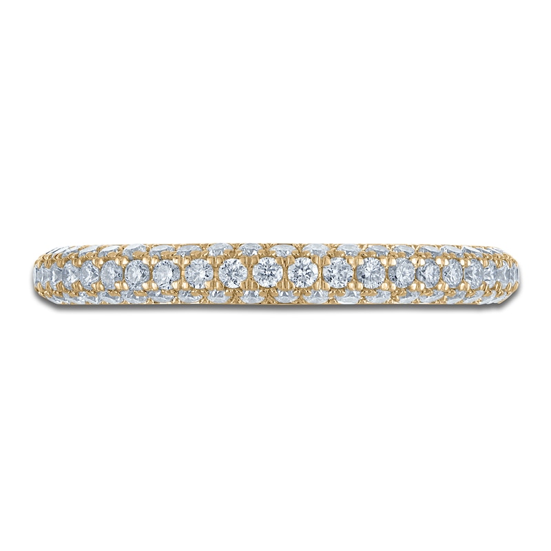Main Image 3 of Vera Wang VOW Lab-Grown Diamond Pavé Wedding Band 1/2 ct tw 14K Yellow Gold