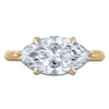 Thumbnail Image 3 of Marquise-Cut Lab-Grown Diamond East-West Solitaire Plus Engagement Ring 3 ct tw 18K Yellow Gold (VS2/F)