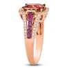 Thumbnail Image 3 of Le Vian Cushion-Cut Natural Pink Tourmaline & Rhodolite Garnet Ring 3/8 ct tw Diamonds 14K Strawberry Gold