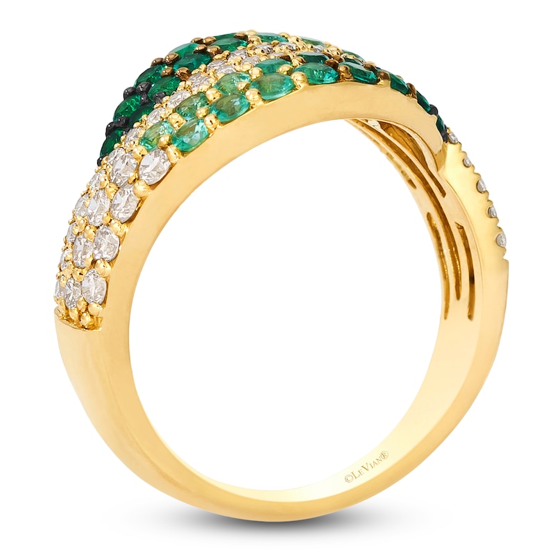 Main Image 2 of Le Vian Emerald Ombré Ring 5/8 ct tw Diamonds 14K Honey Gold