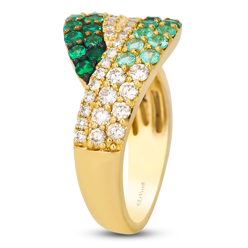 Main Image 3 of Le Vian Emerald Ombré Ring 5/8 ct tw Diamonds 14K Honey Gold