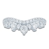 Thumbnail Image 3 of Lab-Grown Diamond Two-Row Contour Anniversary Ring 1 ct tw 14K White Gold