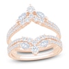 Thumbnail Image 1 of Marquise & Round-Cut Lab-Grown Diamond Enhancer Ring 1-1/3 ct tw 14K Rose Gold