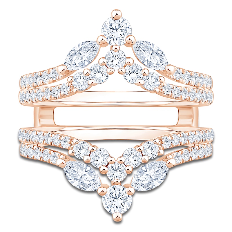 Main Image 3 of Marquise & Round-Cut Lab-Grown Diamond Enhancer Ring 1-1/3 ct tw 14K Rose Gold