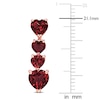 Thumbnail Image 2 of Heart-Shaped Garnet Drop Earrings 10K Rose Gold