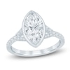 Thumbnail Image 1 of Marquise-Cut Lab-Grown Diamond Bezel-Set Engagement Ring 2-1/3 ct tw 14K White Gold