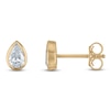 Thumbnail Image 1 of Pear-Shaped Lab-Grown Diamond Bezel-Set Solitaire Stud Earrings 1/2 ct tw 14K Yellow Gold (SI2/I)
