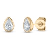 Thumbnail Image 2 of Pear-Shaped Lab-Grown Diamond Bezel-Set Solitaire Stud Earrings 1/2 ct tw 14K Yellow Gold (SI2/I)