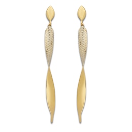 Italia D'Oro Diamond-Cut Twist Drop Earrings 14K Yellow Gold