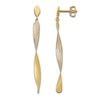 Thumbnail Image 3 of Italia D'Oro Diamond-Cut Twist Drop Earrings 14K Yellow Gold