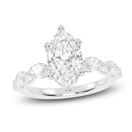 Marquise-Cut Lab-Grown Diamond Engagement Ring 2 ct tw 14K White Gold