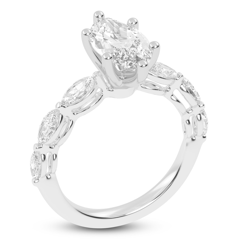 Main Image 2 of Marquise-Cut Lab-Grown Diamond Engagement Ring 2 ct tw 14K White Gold