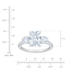 Thumbnail Image 4 of Radiant & Round-Cut Lab-Grown Diamond Three-Stone Engagement Ring 3 ct tw 14K White Gold