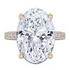 Thumbnail Image 3 of Oval-Cut Lab-Grown Diamond Engagement Ring 10-3/4 ct tw 14K Yellow Gold