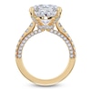 Thumbnail Image 4 of Oval-Cut Lab-Grown Diamond Engagement Ring 10-3/4 ct tw 14K Yellow Gold